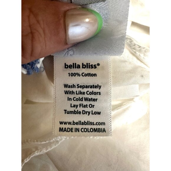 Bella Bliss Girls White Ruffle Blouse Size 8 – 100% Cotton Long Sleeve Victorian - Picture 6 of 6